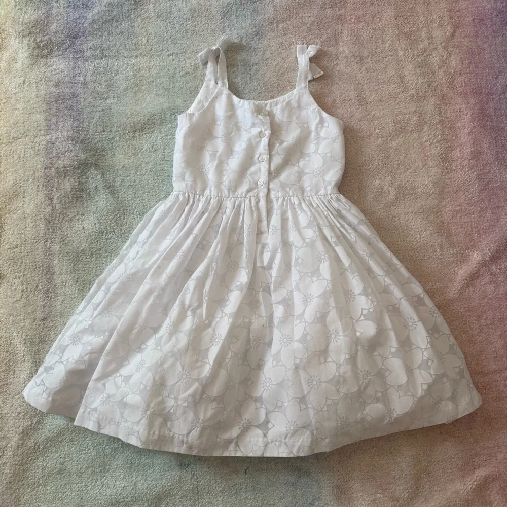 Gymboree White Floral Print Dress - Size 6X